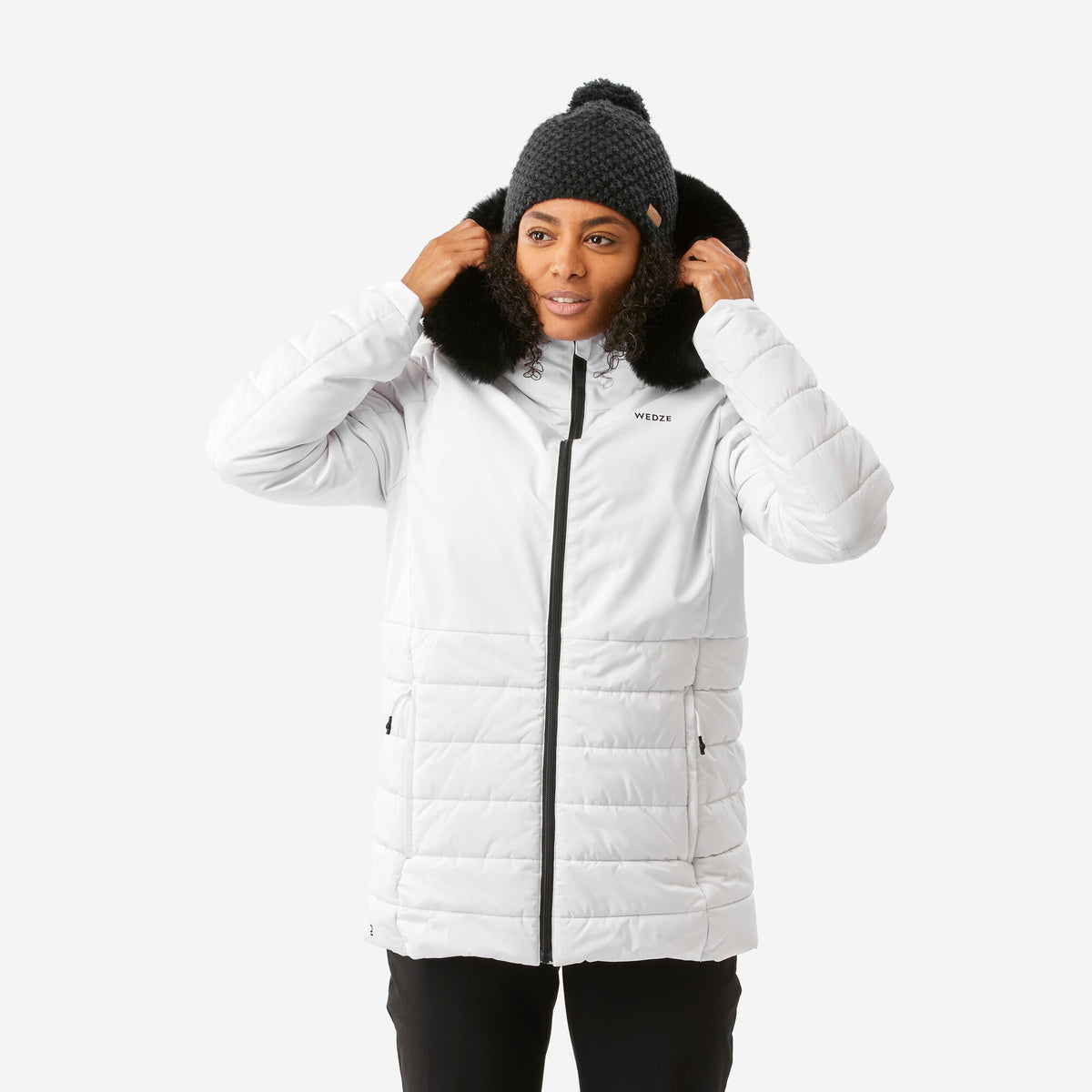 Wedze Women's 100 Mid-Length Warm Ski Jacket