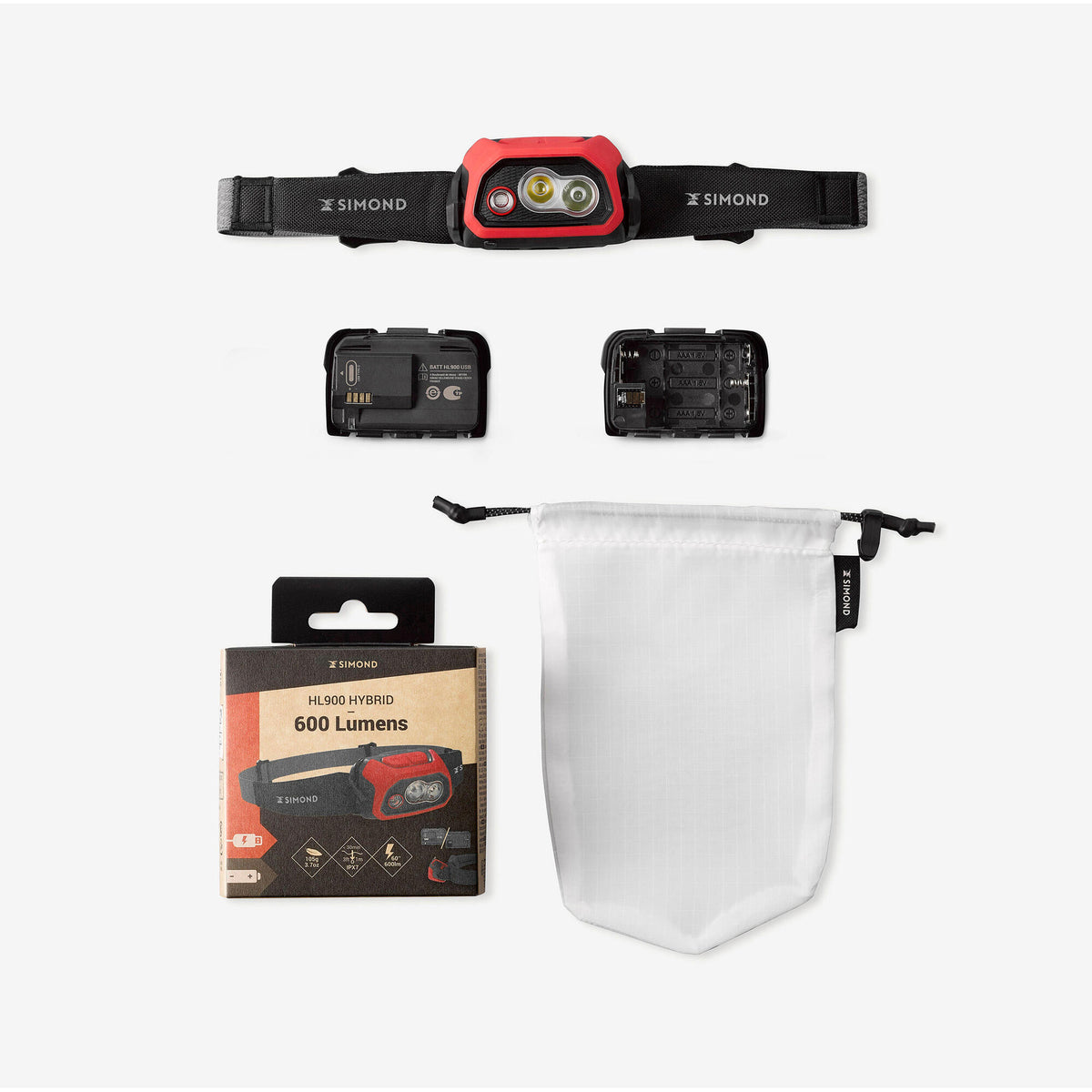 Forclaz HL900 USB V3 600 Lumen Rechargeable Head Torch