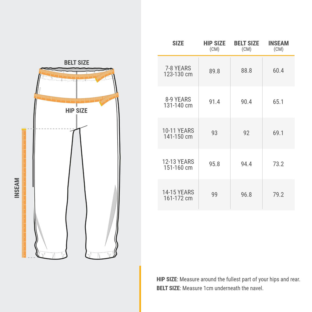 Quechua Kids’ MH100 Waterproof Hiking Overpants – Ages 7–15