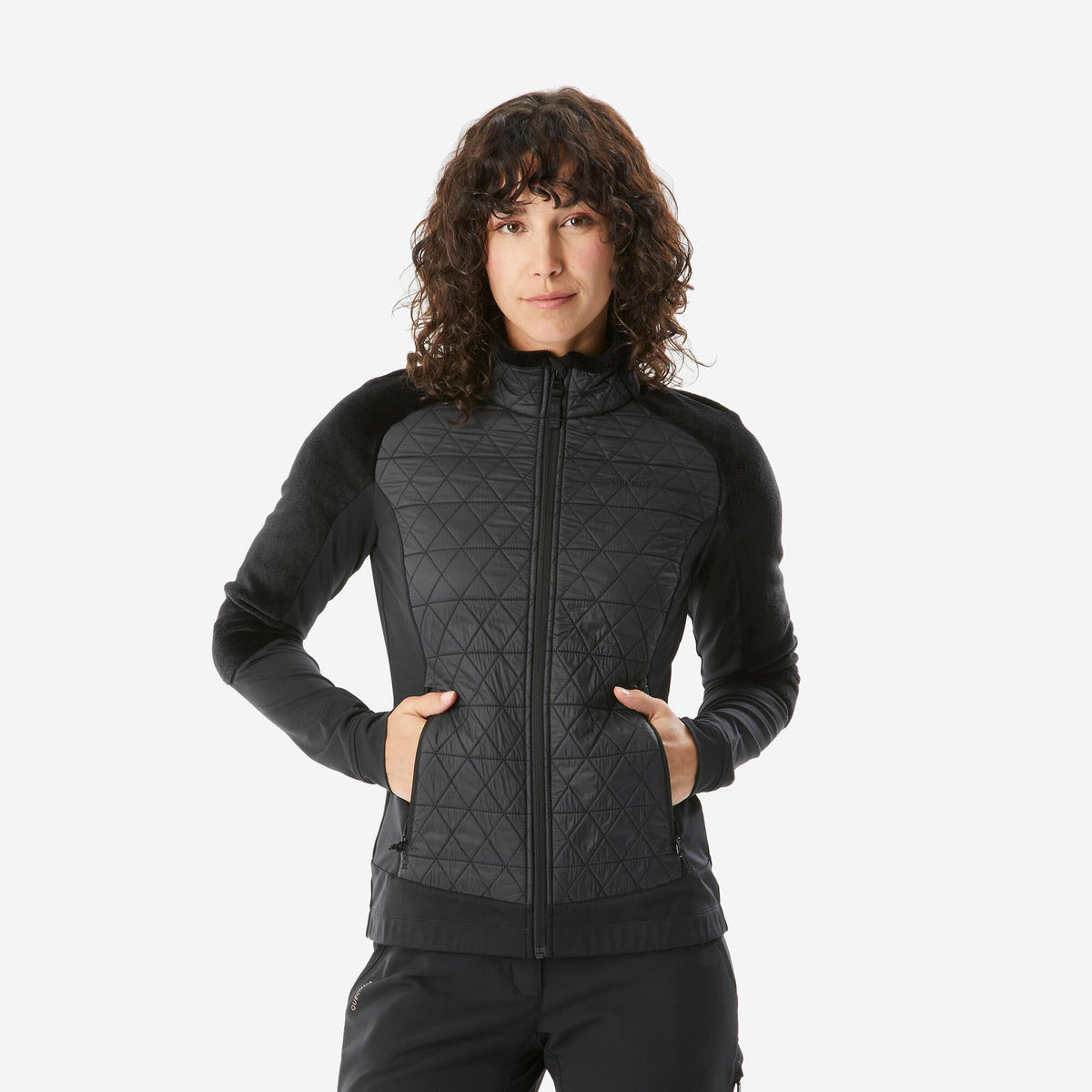 Quechua Women's Warm Hybrid Fleece Hiking Jacket