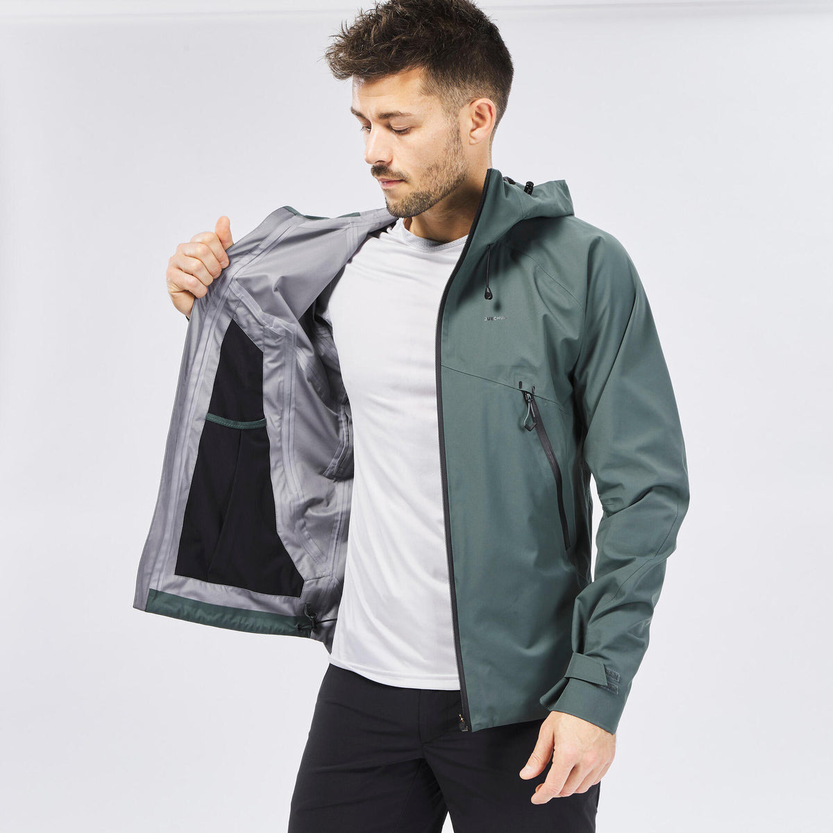 Quechua Men's MH500 Hiking Lightweight Waterproof Jacket