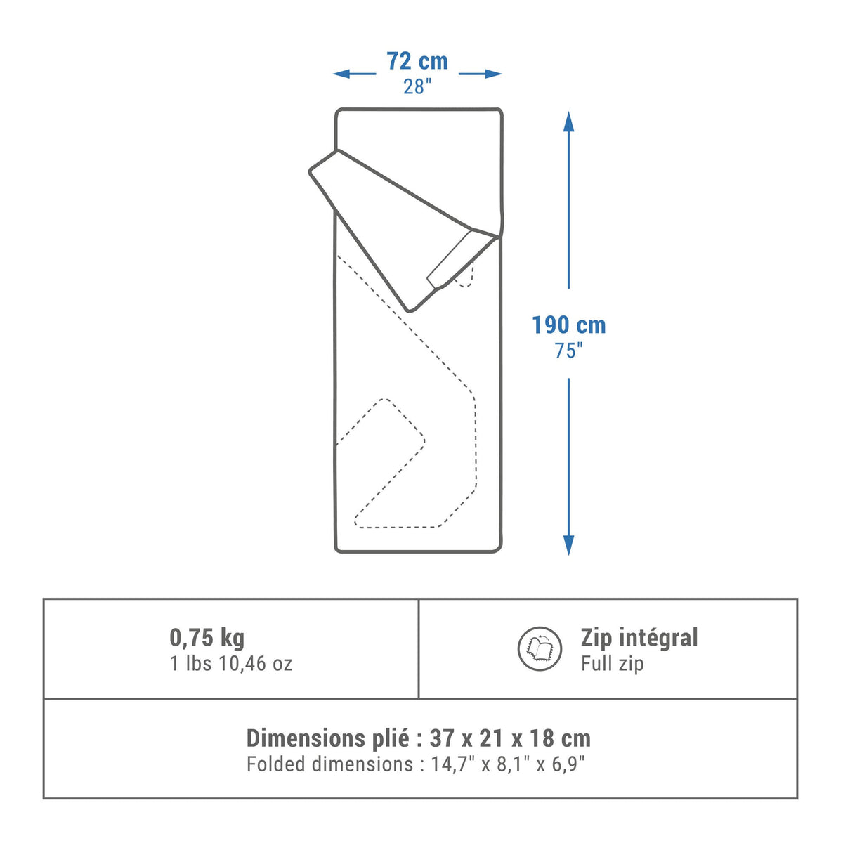 Quechua Arpenaz 68°F Sleeping Bag