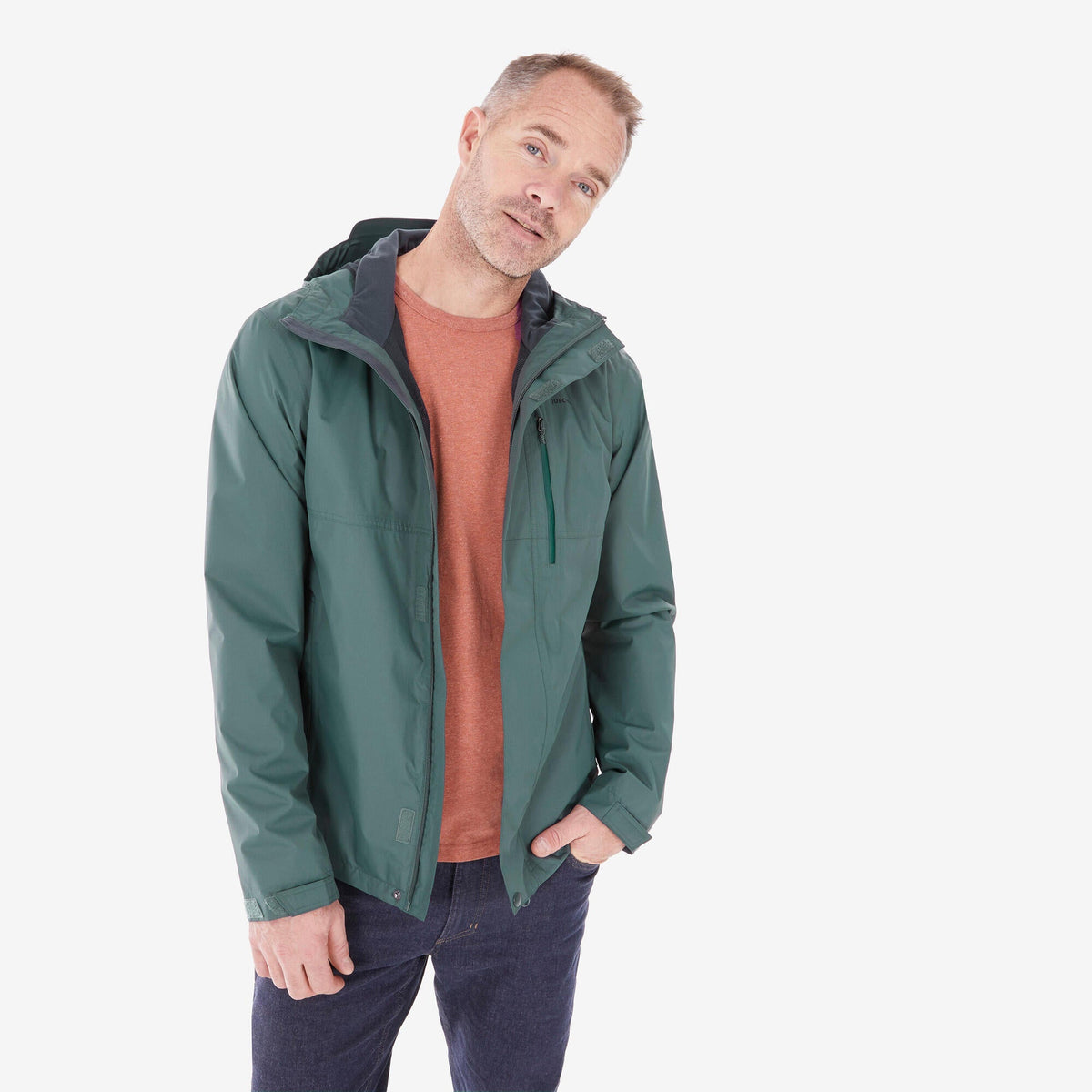 Quechua Men's NH500 Imper Waterproof Rain Jacket