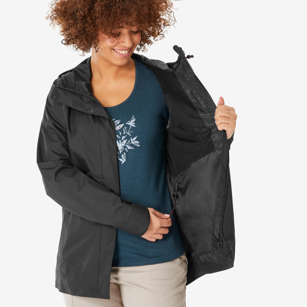 Quechua Women’s NH500 Waterproof Hiking Rain Jacket