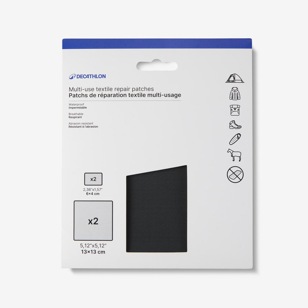 Decathlon Multi-purpose fabric repair patches black
