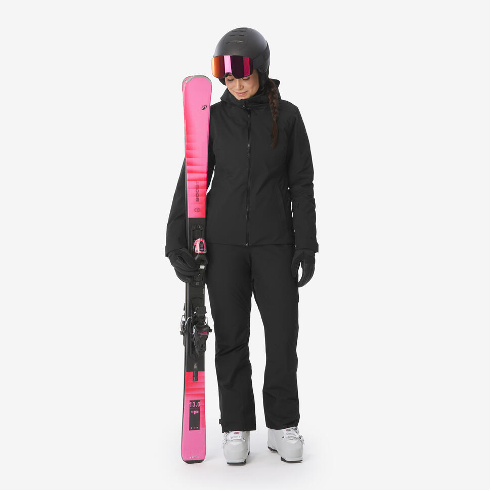 Women's waterproof ski and snowboard jacket 500 - Black