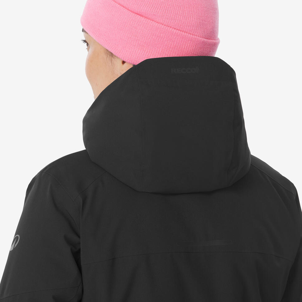 Women's waterproof ski and snowboard jacket 500 - Black